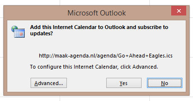 Screenshot Microsoft Outlook 2